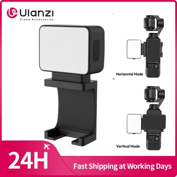 ​Ulanzi LM001 Pocket 3 Mini Light Video Light Fill Light for DJI Pocket 3 IPX4 Waterproof Magnetic Fill Light for DJI Pocket 3