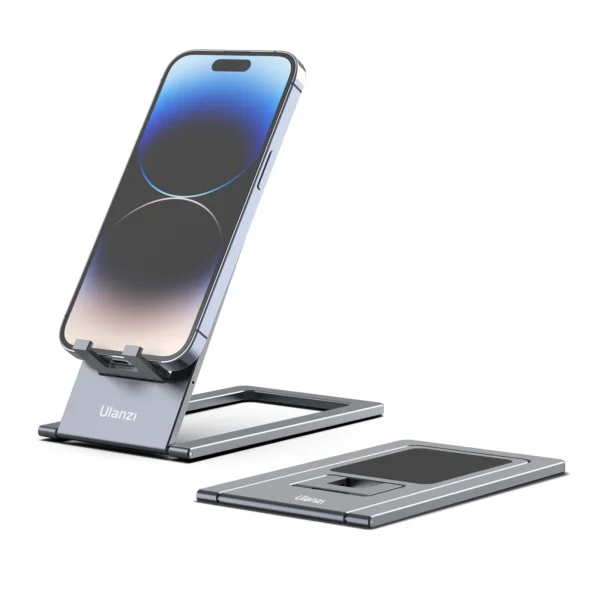 Ulanzi Adjustable Phone Holder Stand for iPhone Android Portable Foldable Phone Holder for Conference Live Streaming