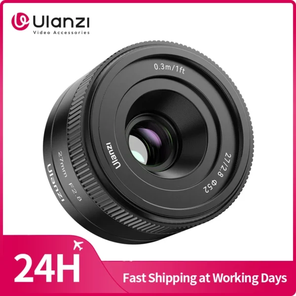 Ulanzi APS-C Auto Focus 27mm F2.8 Autofocus Lens for Sony ZV-E1 ZV-E10 A-1 A6000 A6400 A6500 A6600 A7RM4 A7RM2 A7M4 A7