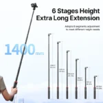 Ulanzi Go Quick II 1.4M Extendable Tripod for GoPro Hero 12/11/10/9/8/7/6/5 Insta360 Magnetic Quick Release Tripod Accessories - Ảnh 4