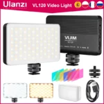 Ulanzi Vijim VL120 3200K-6500K LED Video light with Softbox and RGB Color Filters light for video Conference Lighting Fill Light