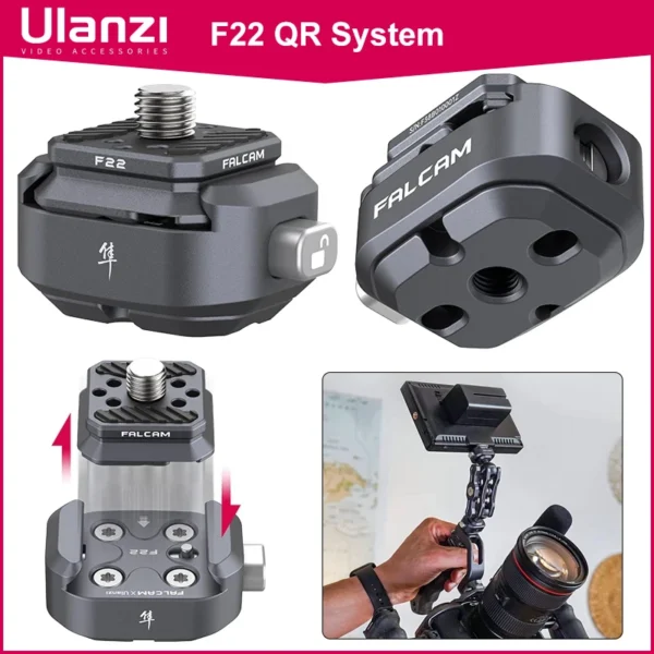 Ulanzi FALCAM F22 Quick Release System Arca Swiss Quick Release Plate Clamp for Nikon Canon Sony DSLR Camera Tripod Cage